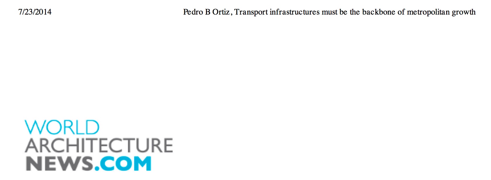 Pedro B. Ortiz Metro-Matrix Metropolitan Interview Article Magazine India